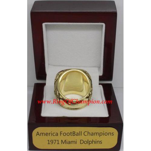 1971 Miami Dolphins National Football Conference Championship Ring, Custom Miami  Dolphins Champions Ring