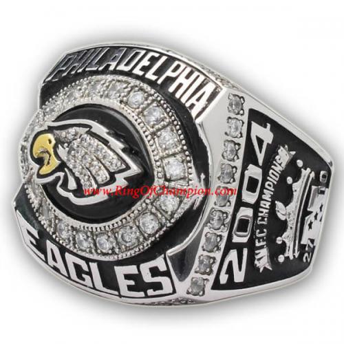 2004 Philadelphia Eagles National Football Conference Championship Ring,  Custom Philadelphia Eagles Champions Ring