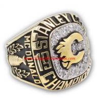 1988 - 1989 Calgary Flames Stanley Cup Championship Ring, Custom Calgary Flames Champions Ring